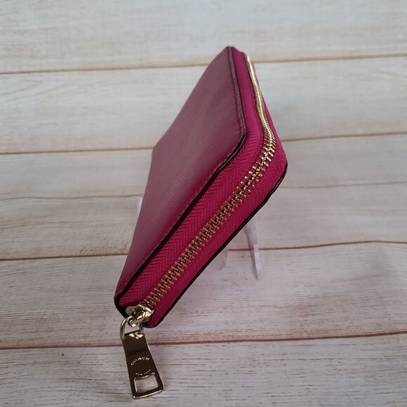 Coach Leather Zip Around Wallet - Picture 6 of 11